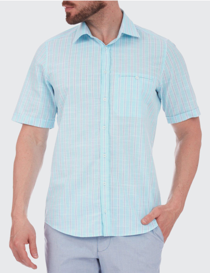 Cămașă bărbați W. Wegener 5953 slim fit bleu