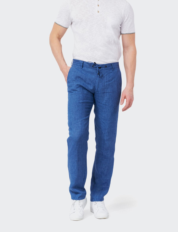 Pantaloni Bărbați W. Wegener Poker 5693 Albastru